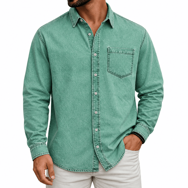 Markrem - Denim Shirt With Front Pocket