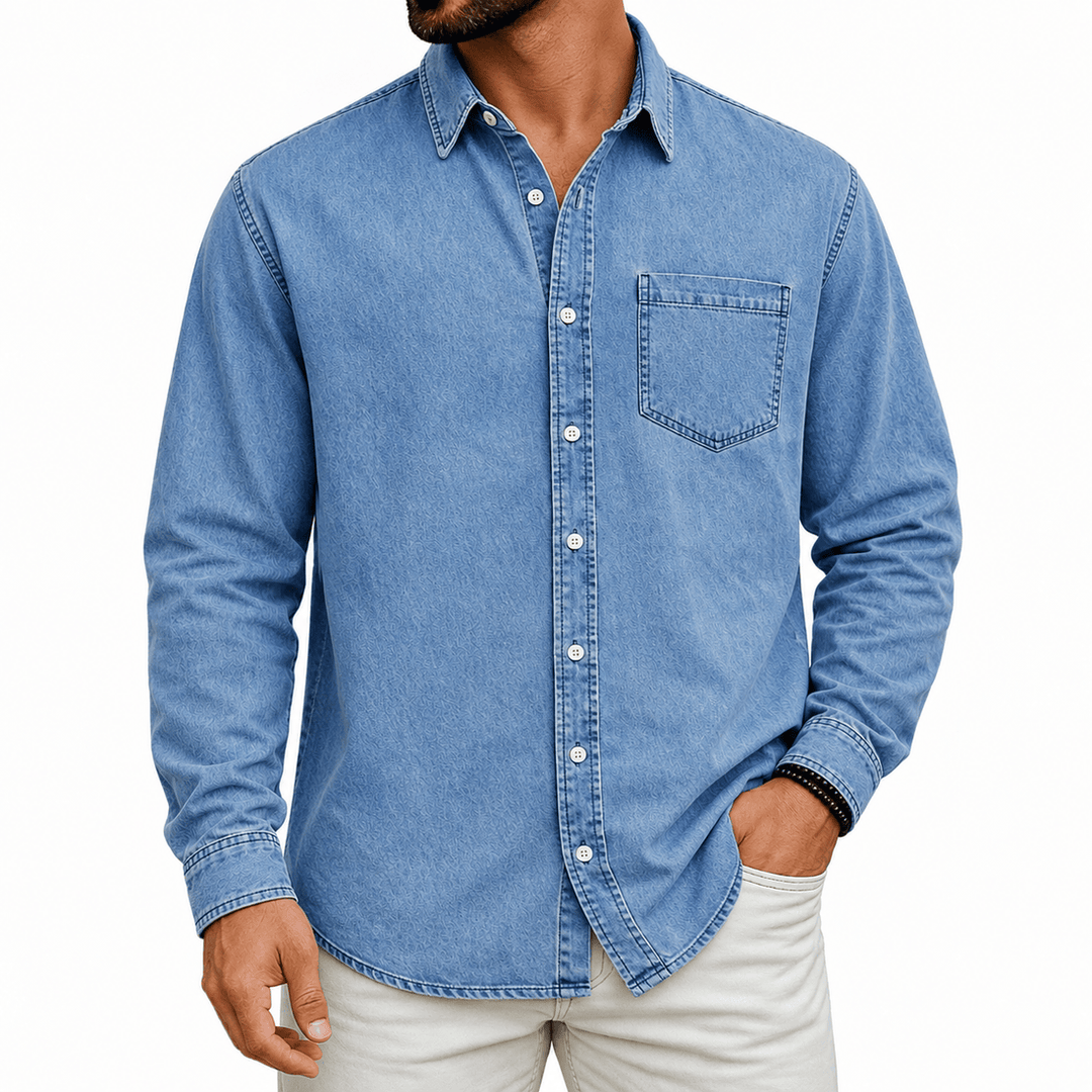 Markrem - Denim Shirt With Front Pocket