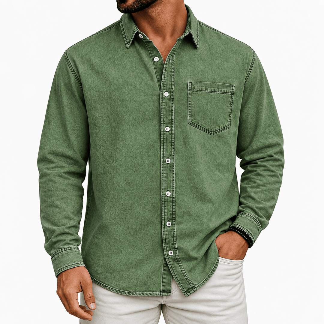 Markrem - Denim Shirt With Front Pocket
