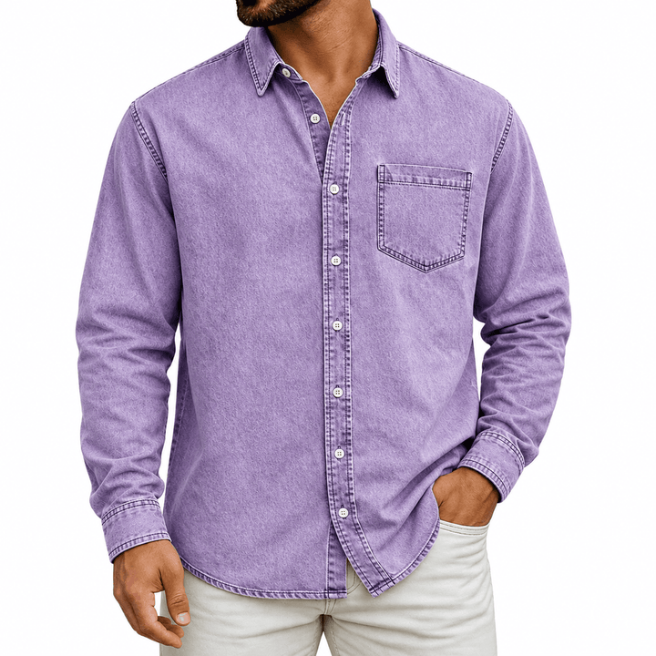 Markrem - Denim Shirt With Front Pocket