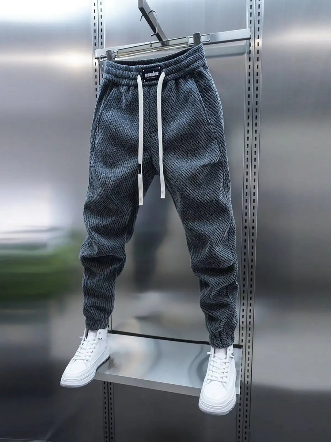 Jukka - Elastic Waist Trousers With Drawstring