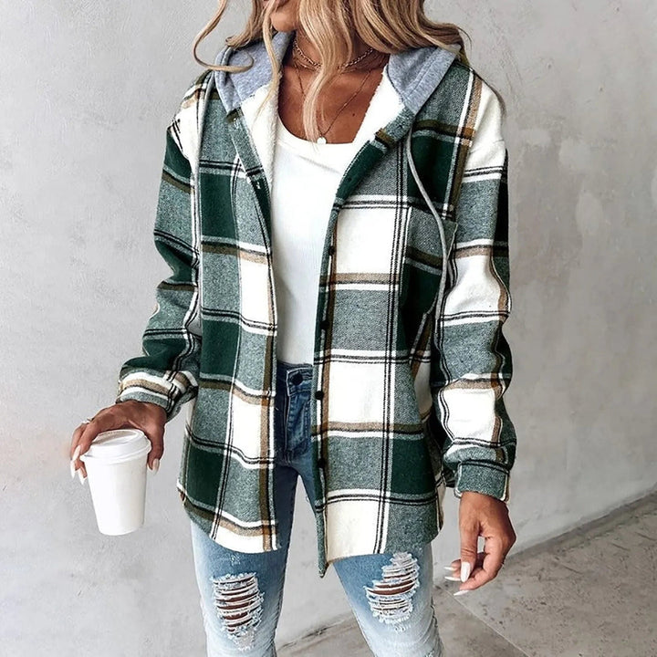 Gaynor - Jacket With Plaid Pattern and Drawstring Hood