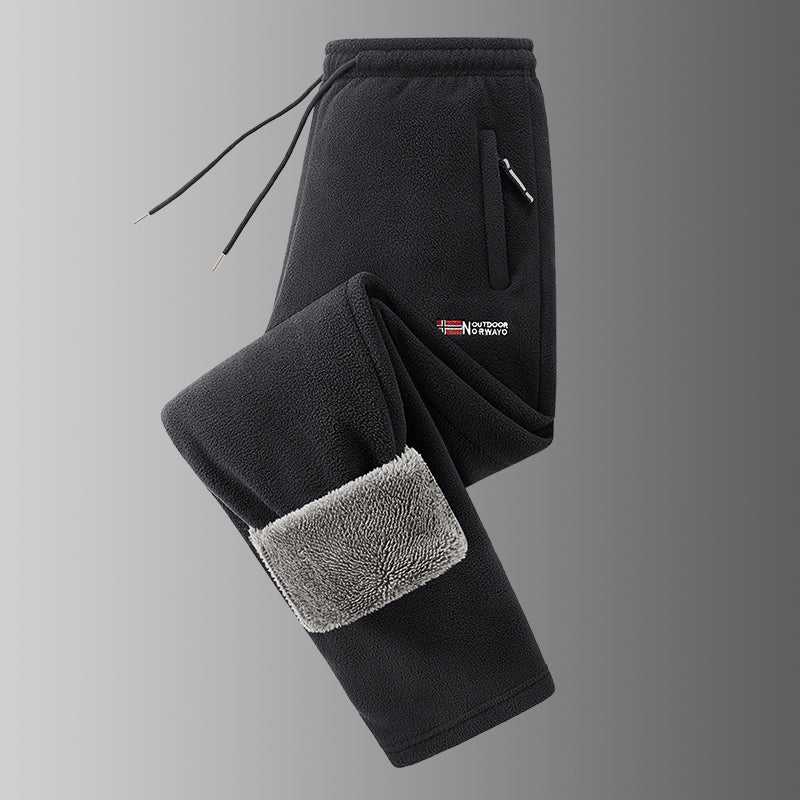 Ingolf  - Fleece-Lined Pants With Drawstring and Zippered Pockets
