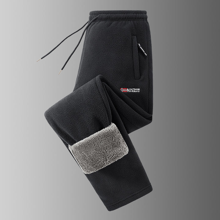 Ingolf  - Fleece-Lined Pants With Drawstring and Zippered Pockets