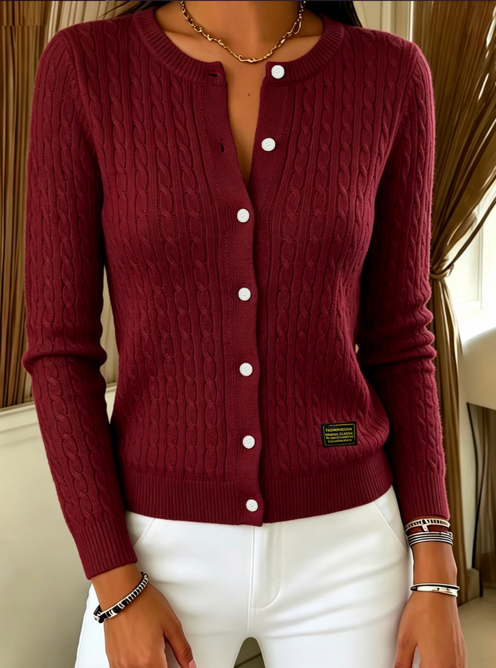 Kitija - Cable Knit Cardigan With Buttons