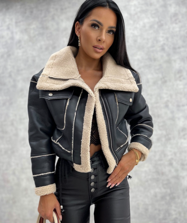 Reischl - Faux Shearling Lined Zip-Up Jacket