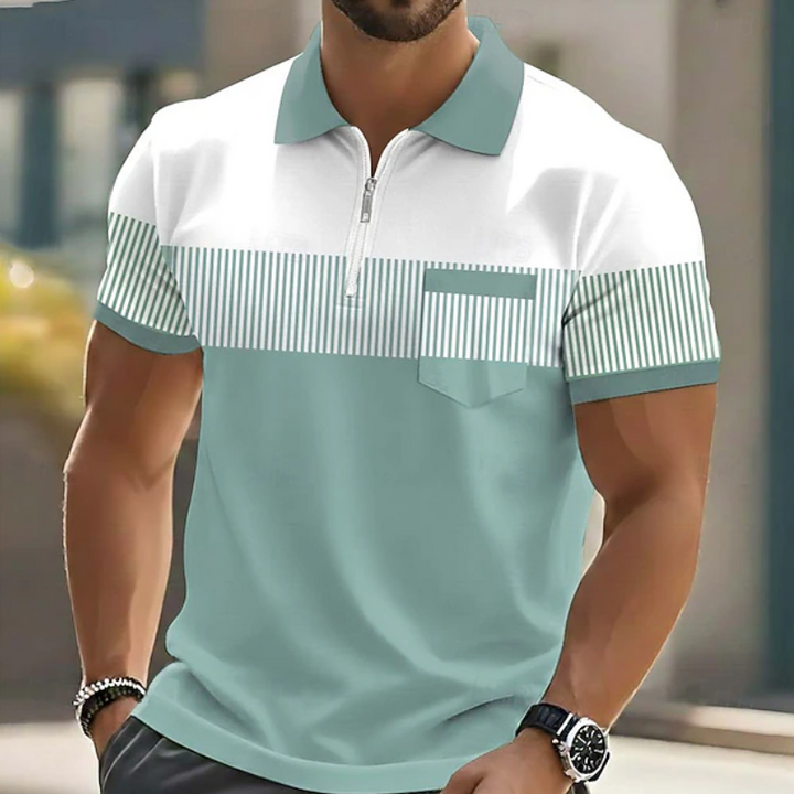 Brett - Refined Polo Shirt With Zipper