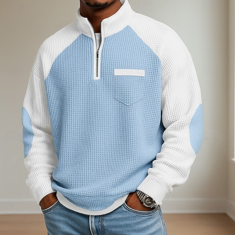 Lewiss - Zip-up High Neck Sweater
