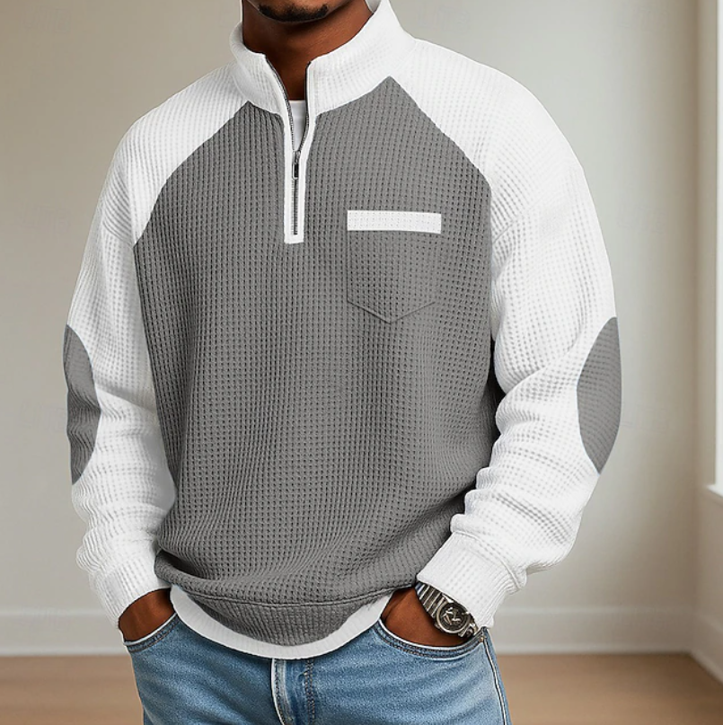 Lewiss - Zip-up High Neck Sweater