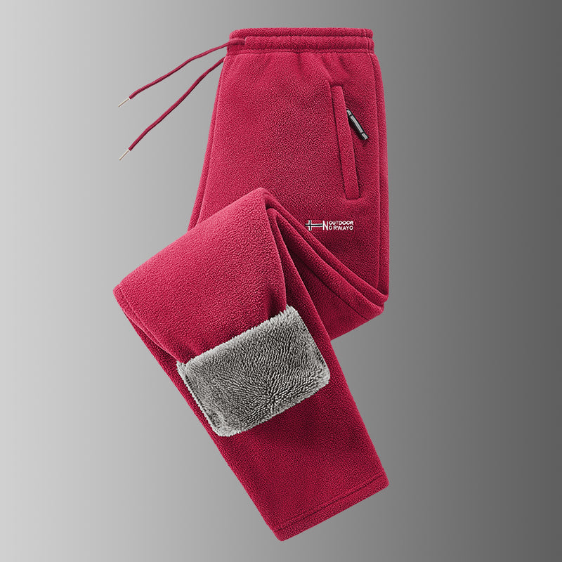 Ingolf  - Fleece-Lined Pants With Drawstring and Zippered Pockets