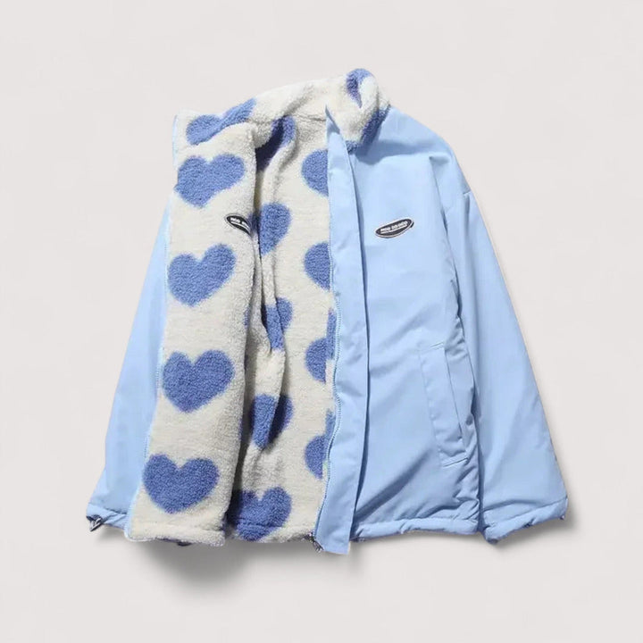 Gerina - Reversible Heart Print Jacket
