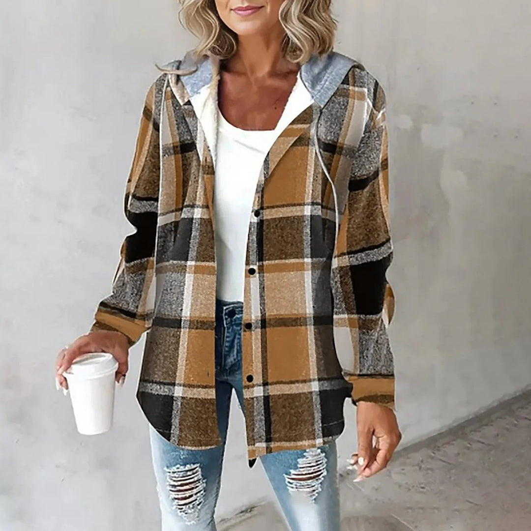 Gaynor - Jacket With Plaid Pattern and Drawstring Hood