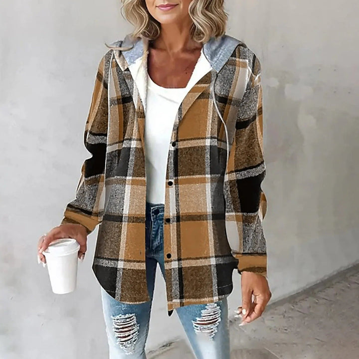 Gaynor - Jacket With Plaid Pattern and Drawstring Hood