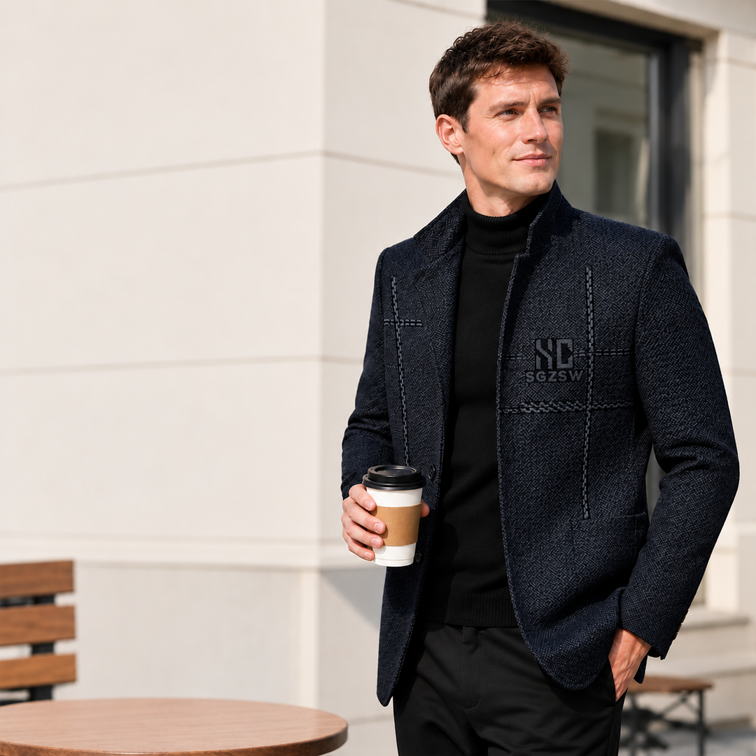 Jallen - Textured Knit Jacket With Pockets