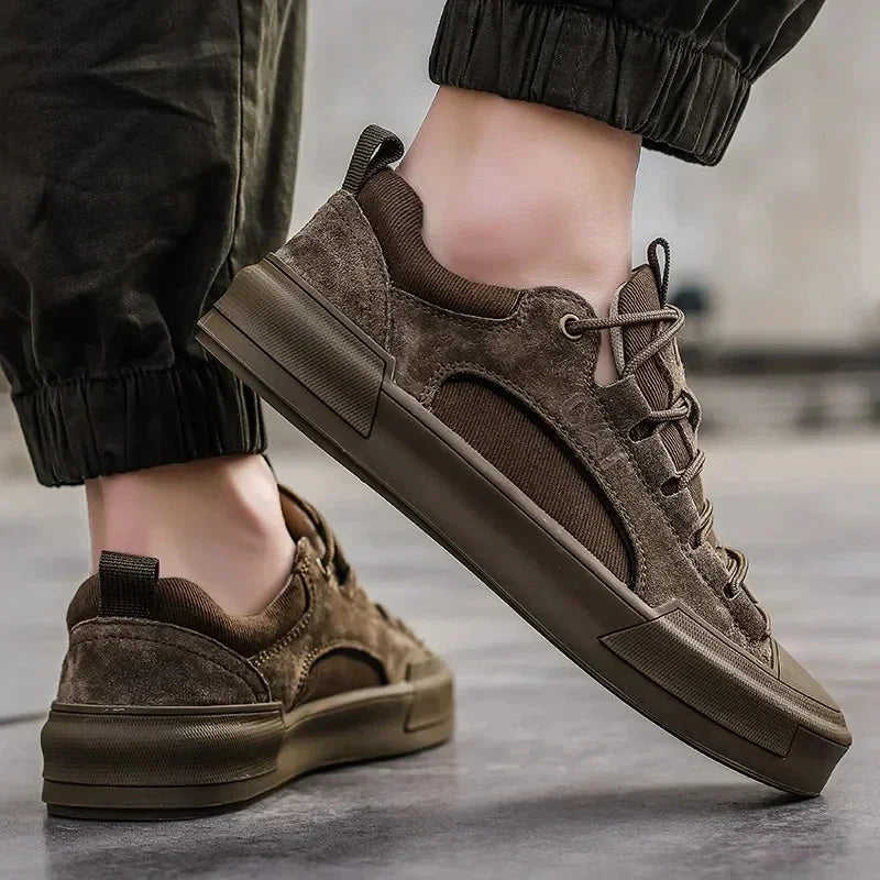 Atherton - Casual Suede Lace Up Sneakers