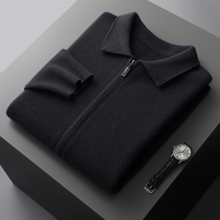 Keelon - Elegant Zip-Up Wool Sweater