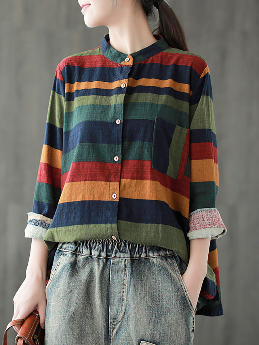 Aelina - Striped Long Sleeve Shirt