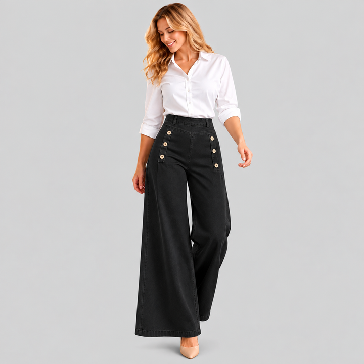 Miniza - Stretch Jeans With Decorative Buttons