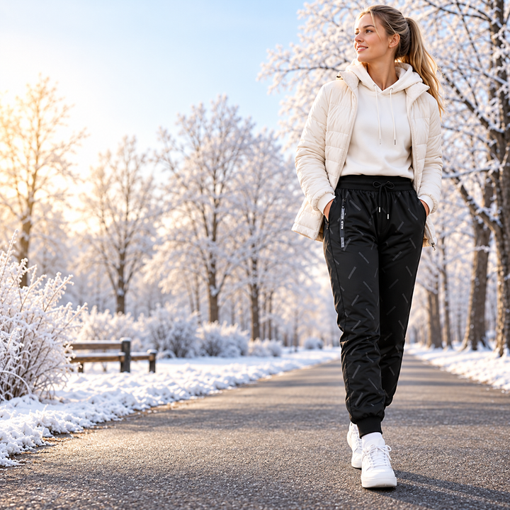 Kervina - Relaxed Fit Sports Pants With Sherpa Lining