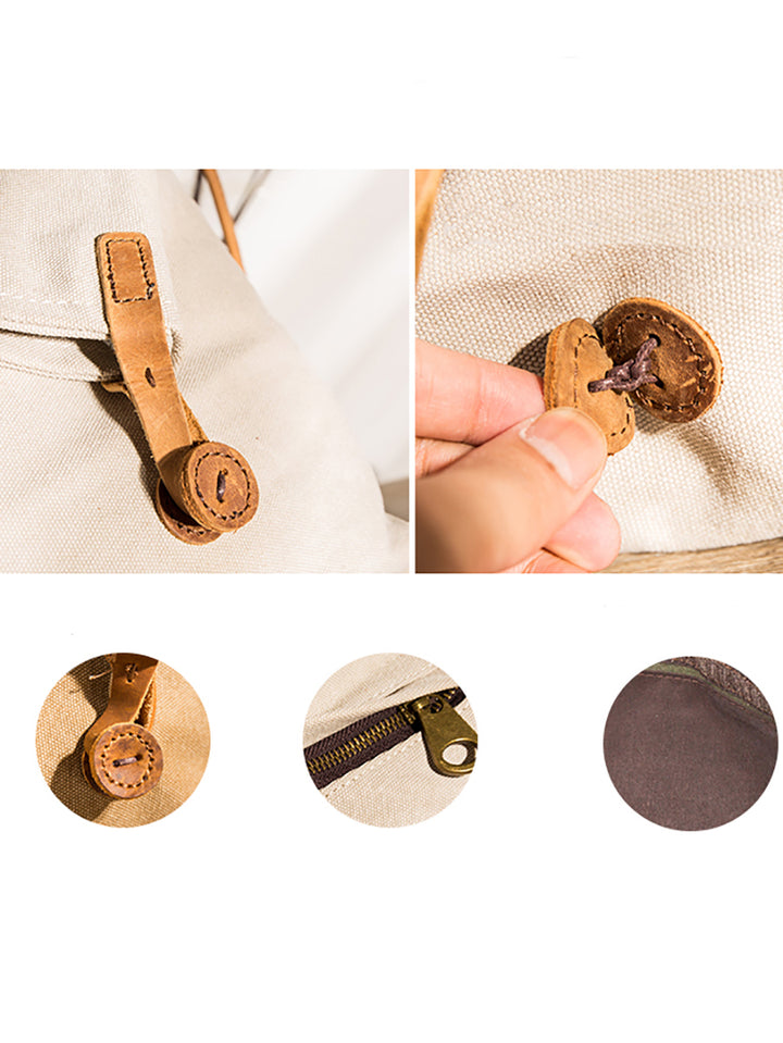 Liraine - Canvas And Leather Crossbody Bag