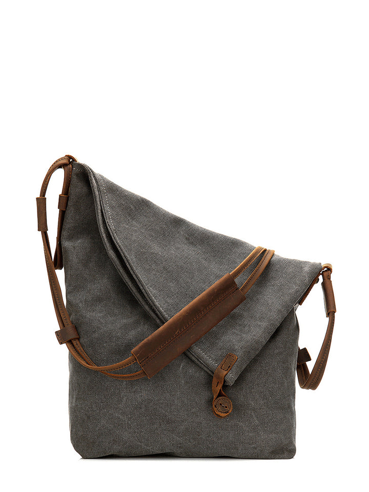 Liraine - Canvas And Leather Crossbody Bag