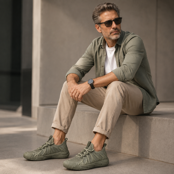 Linmark – Breathable Mesh Lace-Up Sneakers