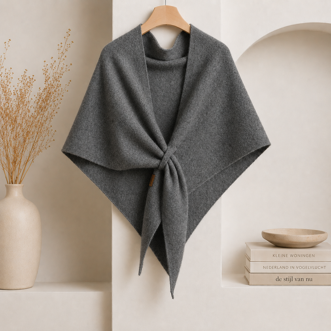 Isabel - Fleece Shawl with Front Tie Closure