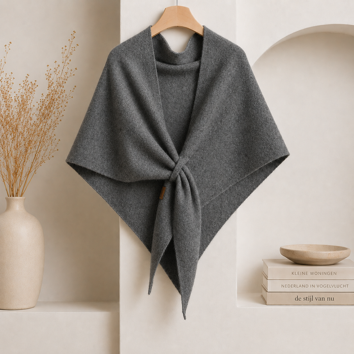 Isabel - Fleece Shawl with Front Tie Closure