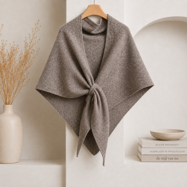 Isabel - Fleece Shawl with Front Tie Closure