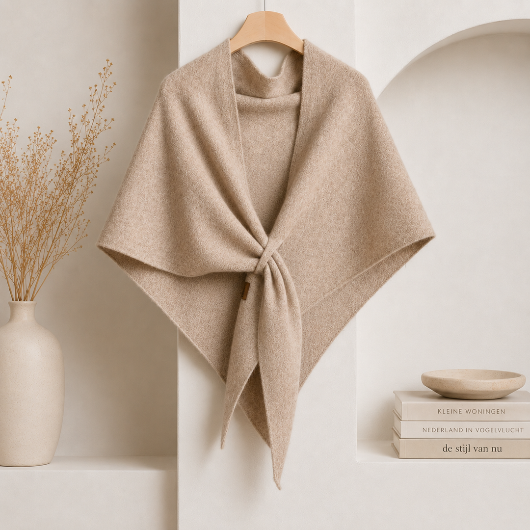 Isabel - Fleece Shawl with Front Tie Closure