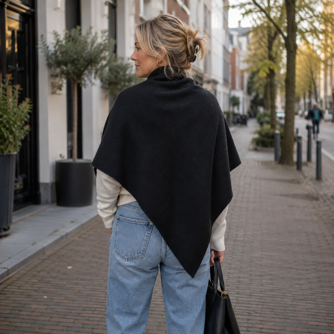 Isabel - Fleece Shawl with Front Tie Closure