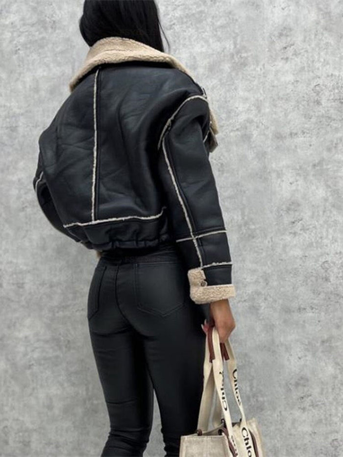 Reischl - Faux Shearling Lined Zip-Up Jacket
