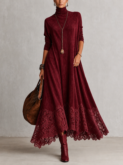 Albria - Long Sleeve Maxi Dress With Vintage Style