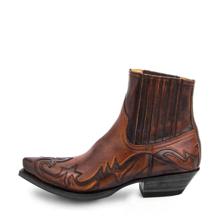 Mirvan - Pointed Toe Western Ankle Boots