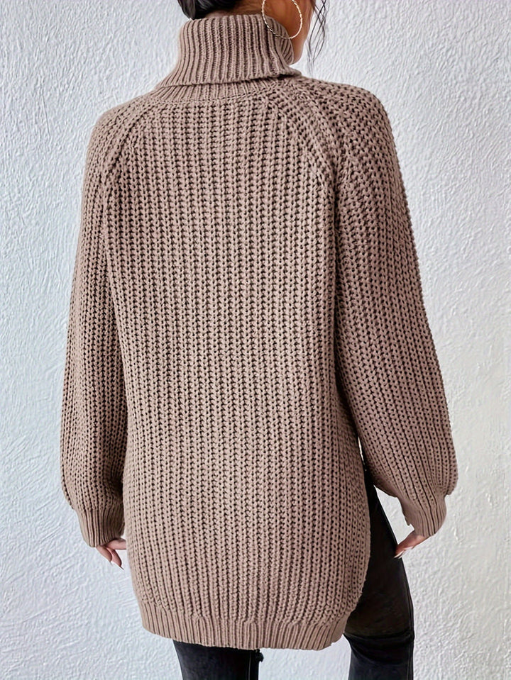 Lorina - Knit Turtleneck Long Sleeve Sweater