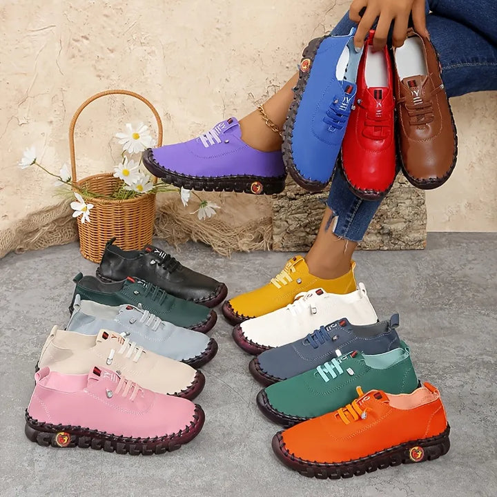 Hilga - Flexible Sole Lace Up Sneakers