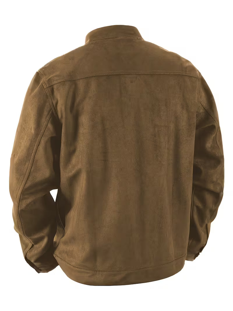 Jelil - Suede Jacket With Dual Front Pockets