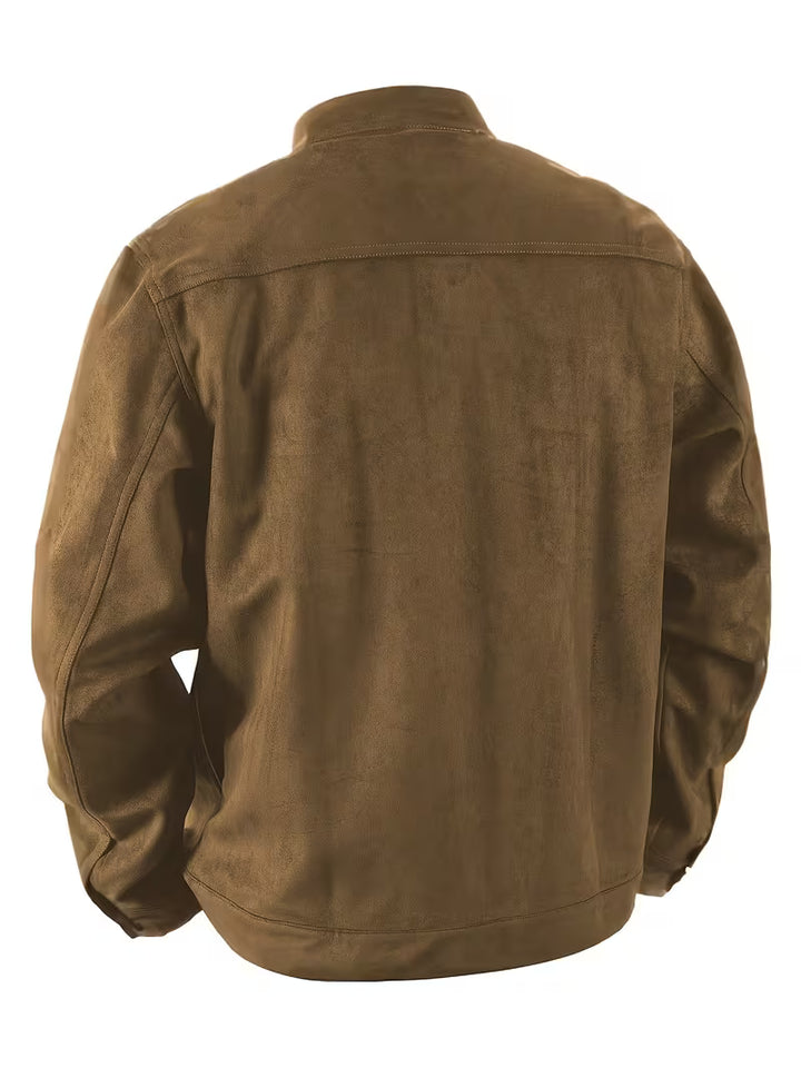 Jelil - Suede Jacket With Dual Front Pockets