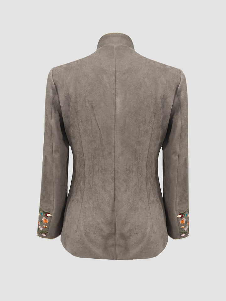 Anisaa - Elegant Jacket With Stand Collar