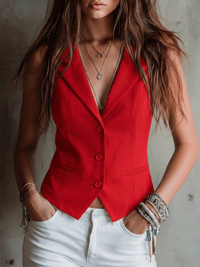 Arden - Elegant Suit Vest With Pockets