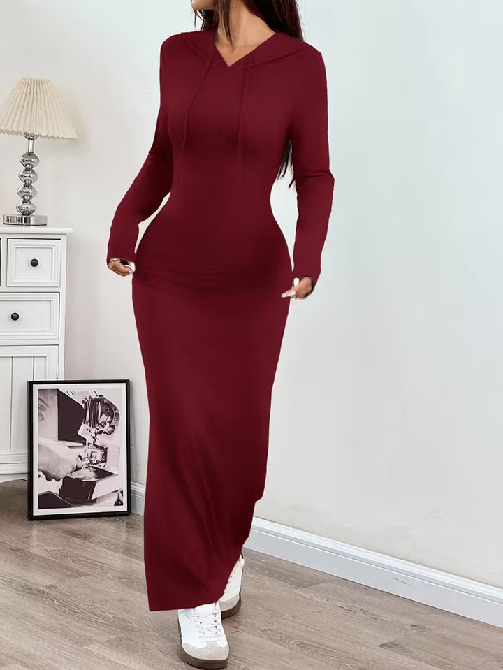 Dahye - Long Sleeve Maxi Dress With Hood