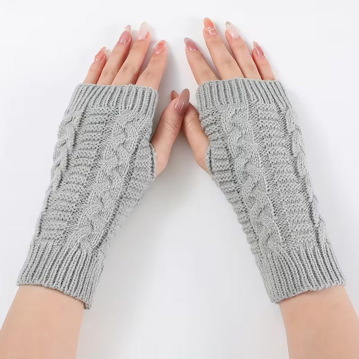 Knitoria - Unisex Acrylic Knit Fingerless Gloves