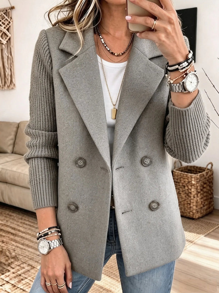 Winchell - Stylish Autumn Jacket With Knitted Sleeves