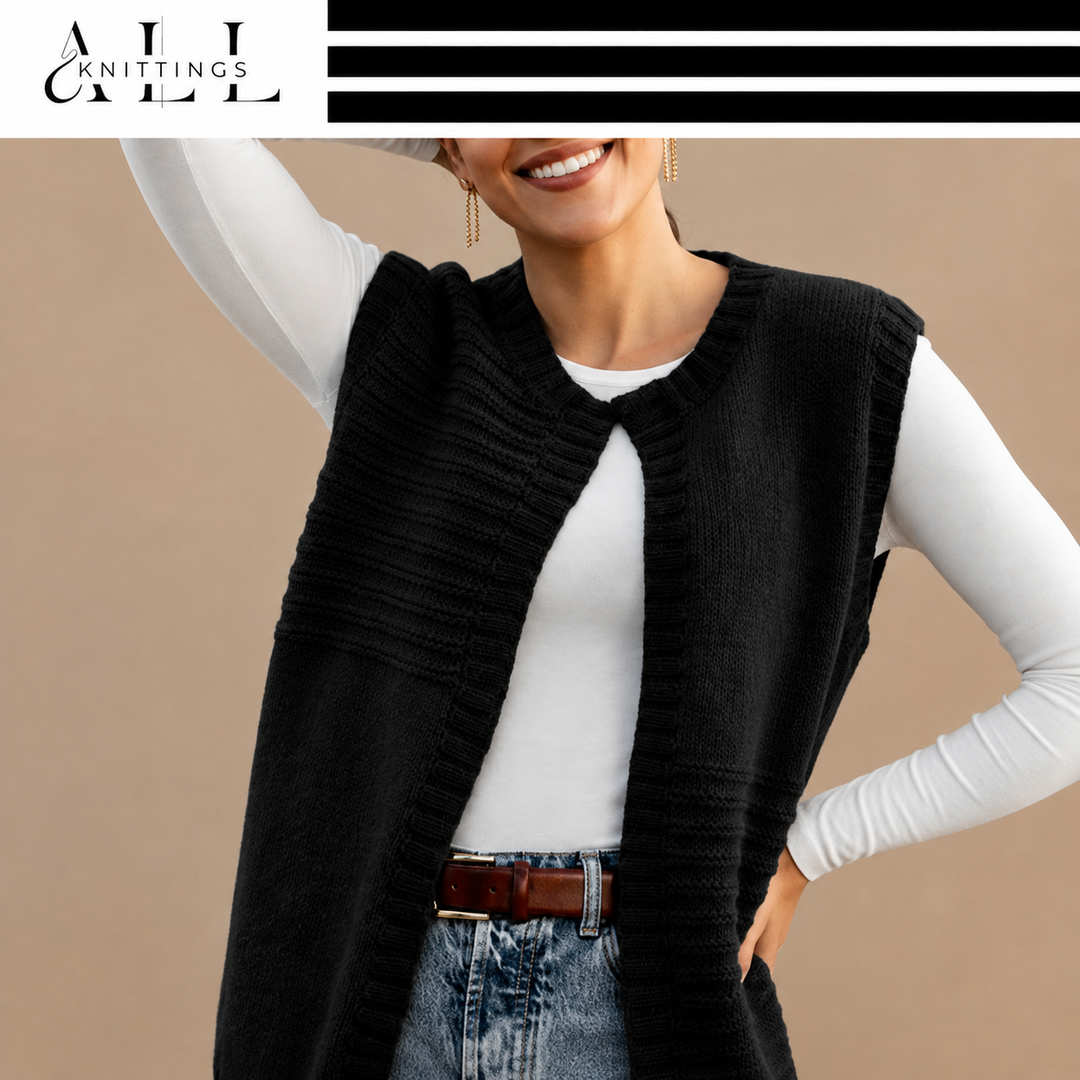 Lizzy - Sleeveless Round Neck Layering Vest