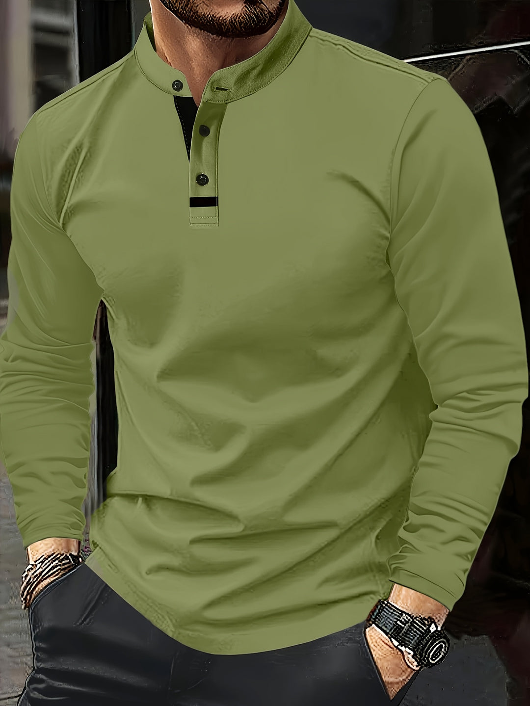 Tselmeg - Long Sleeve Polo Shirt