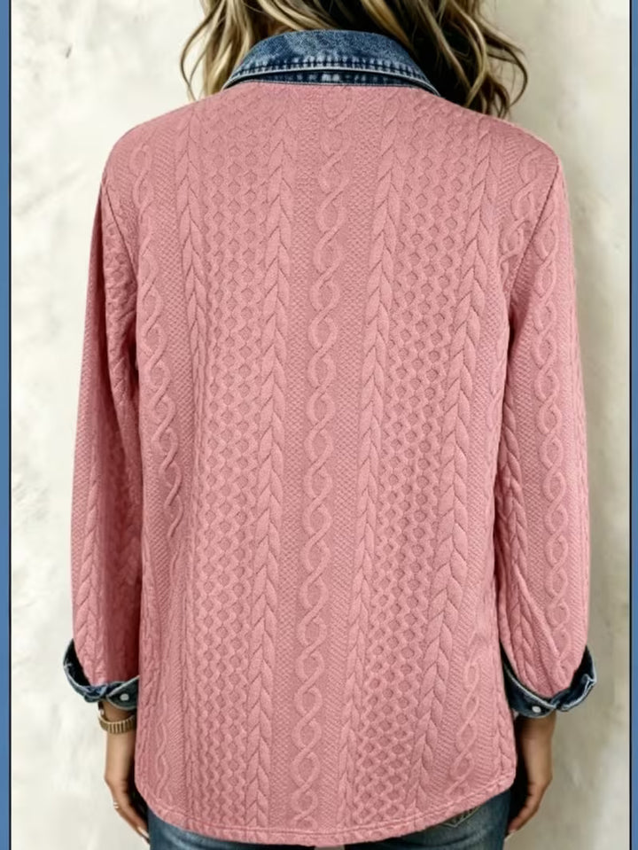 Leoora - Long-Sleeve Patch Pocket Shirt