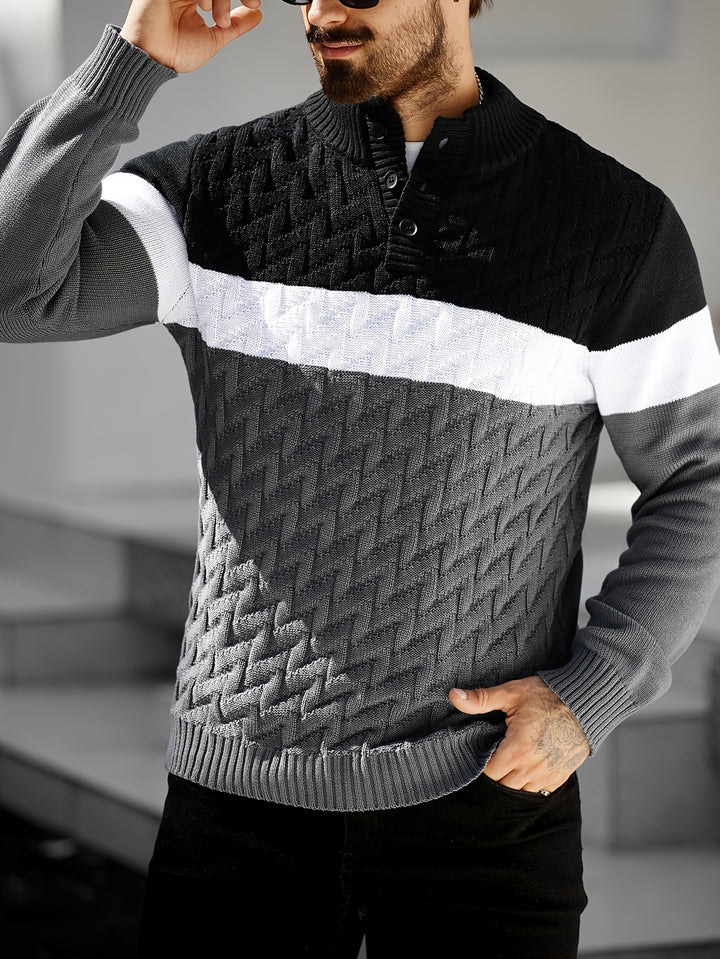 Lilfad - Casual Stand Collar Knitted Sweater