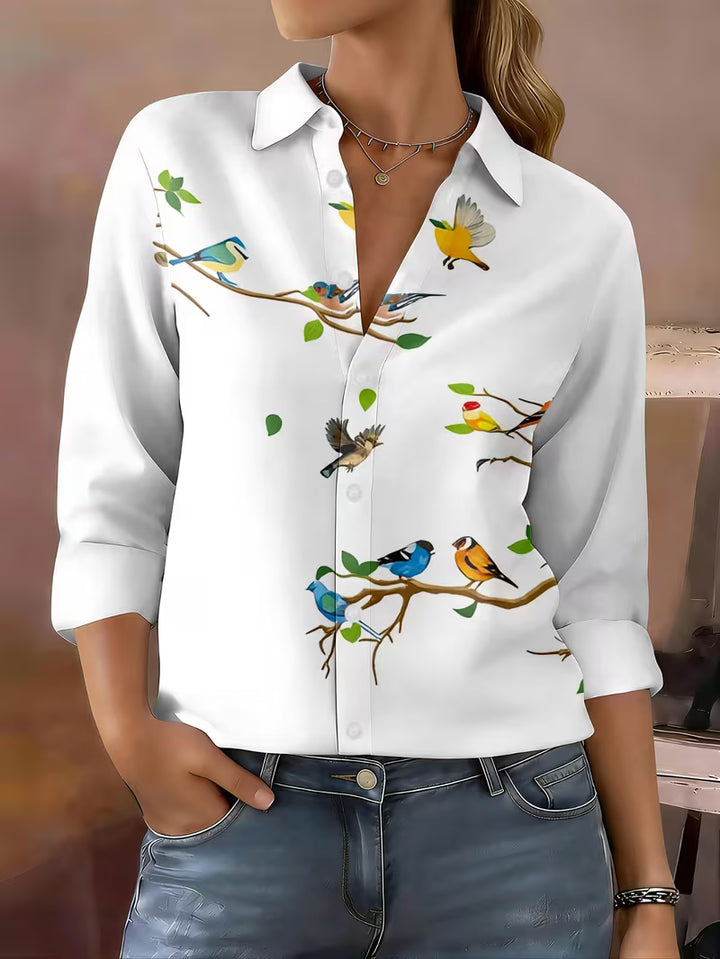 Joena - Long Sleeve Printed Shirt