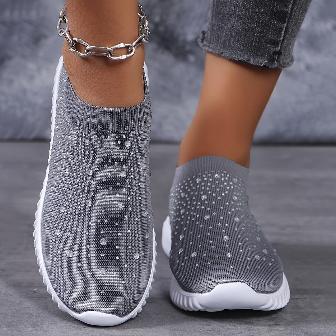 Elizaa - Comfortable Sneaker With Rhinestone