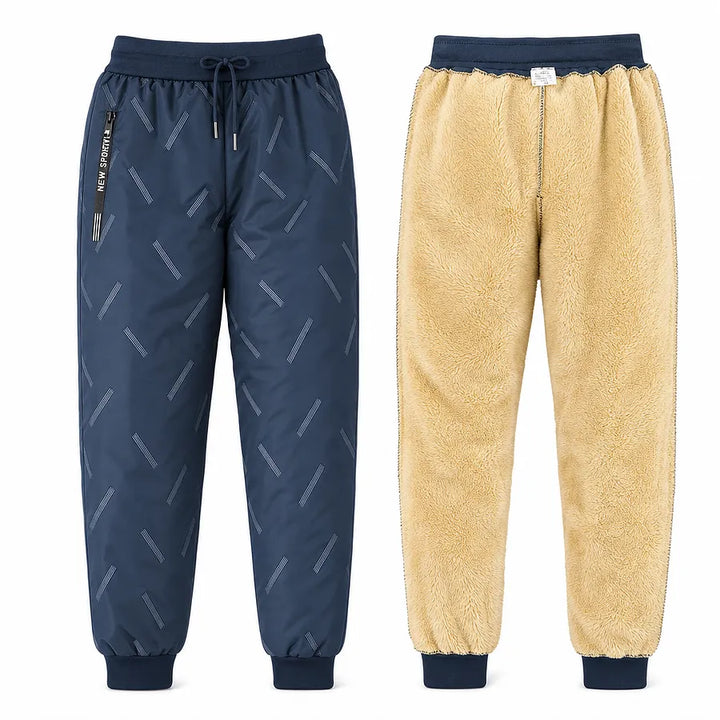 Kervina - Relaxed Fit Sports Pants With Sherpa Lining
